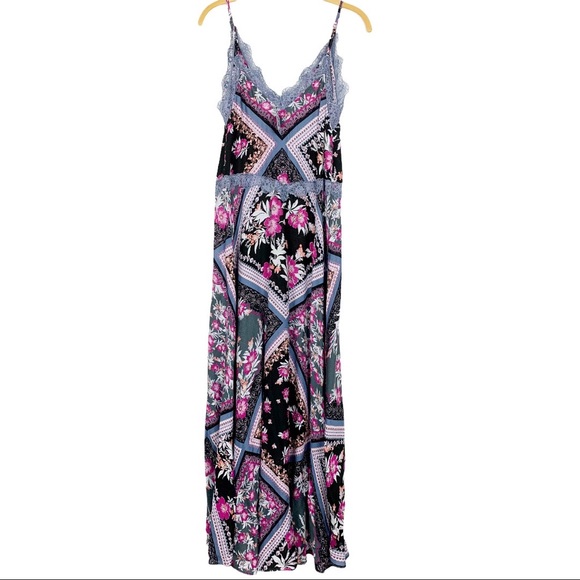 Free People Stevie Graphite Combo Maxi Dress XS - Picture 4 of 7